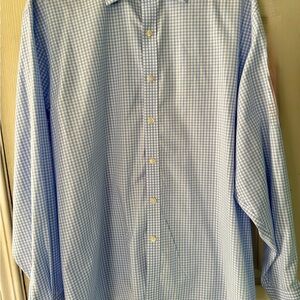 Men's Michael Kors blue and white check shirt